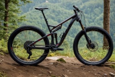 All-mountain bike designed for steep descents and technical terrain