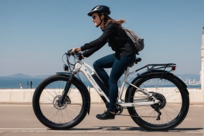 Modern electric city e-bike for urban commuting and city exploration