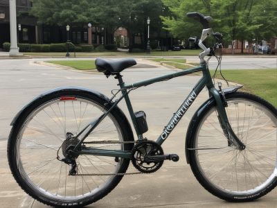 Casual bicycle perfect for short rides around Greenville downtown area