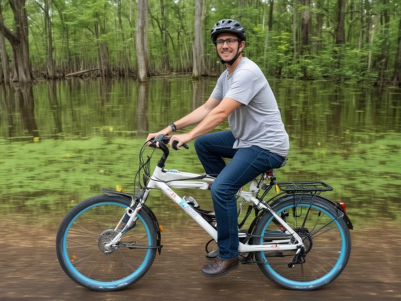 Electric bicycle with pedal assist for comfortable long rides through Mississippi Delta
